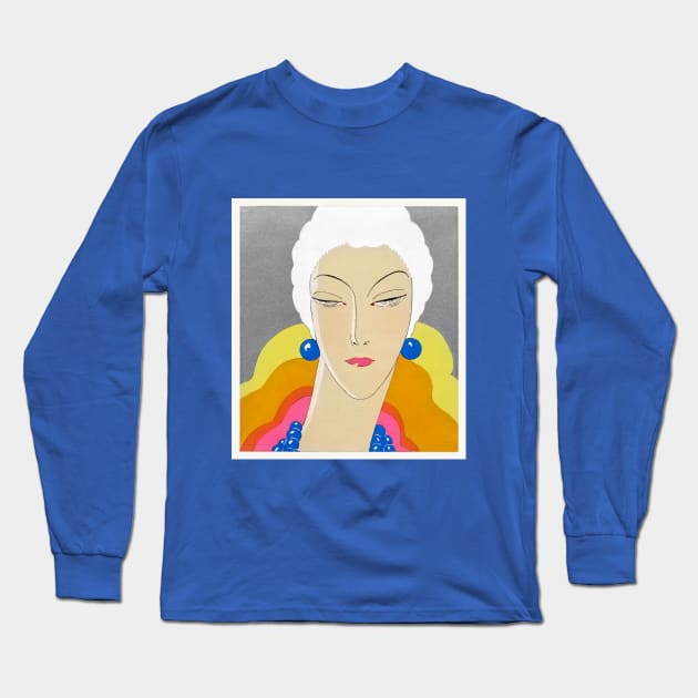 fashion illustration (1928) Long Sleeve T-Shirt by WAITE-SMITH VINTAGE ART